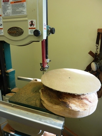 Cutting completed on the bandsaw