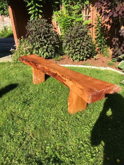 6-Foot Arbutus Natural Edge Garden Bench
