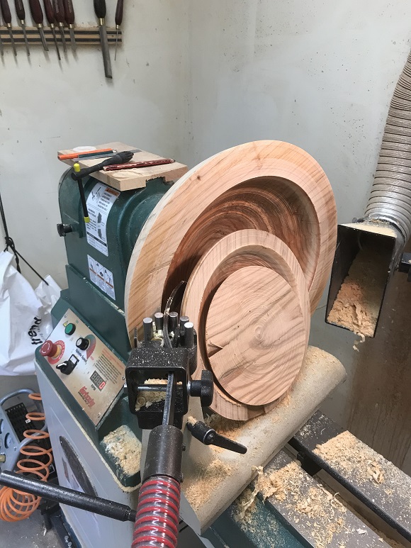 Coring Three Bowls from One Large Blank of Wood